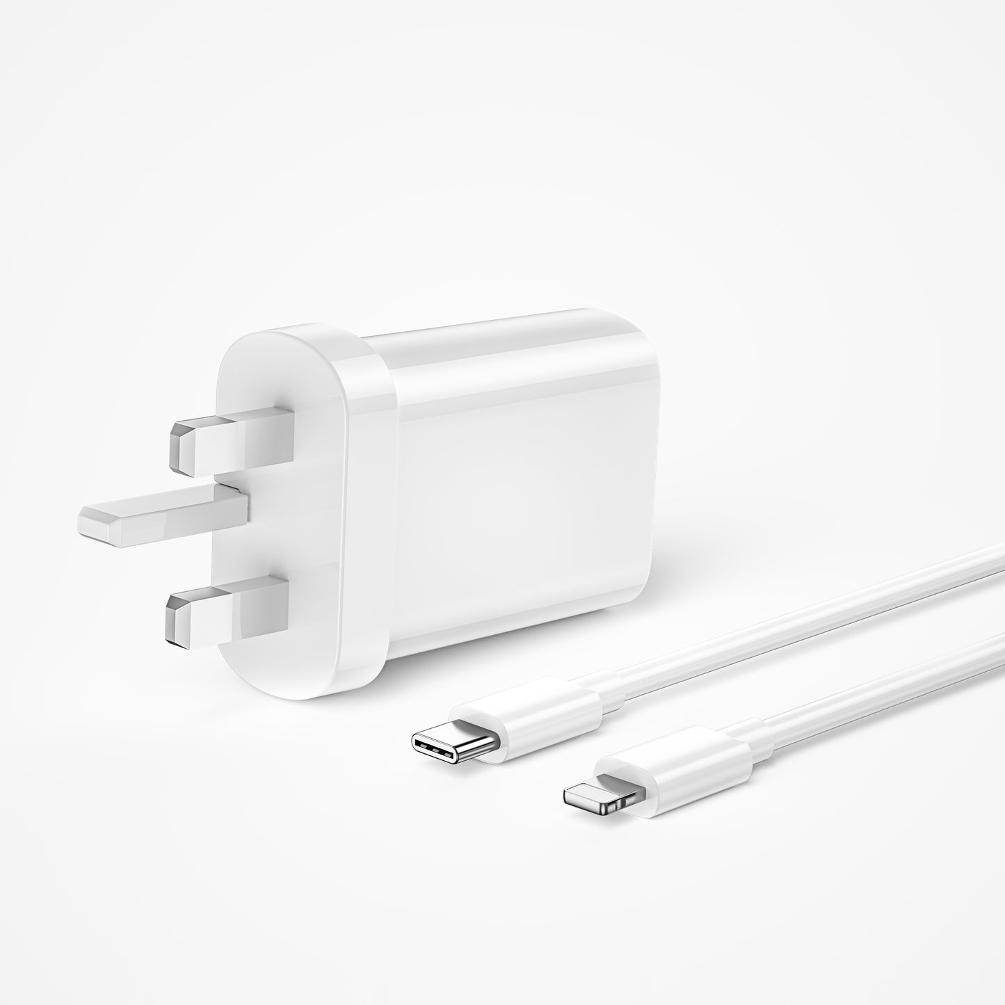 20W PD Charger + USB-C to Lightning Cable Set - Wi-U001 C-L (UK Plug)