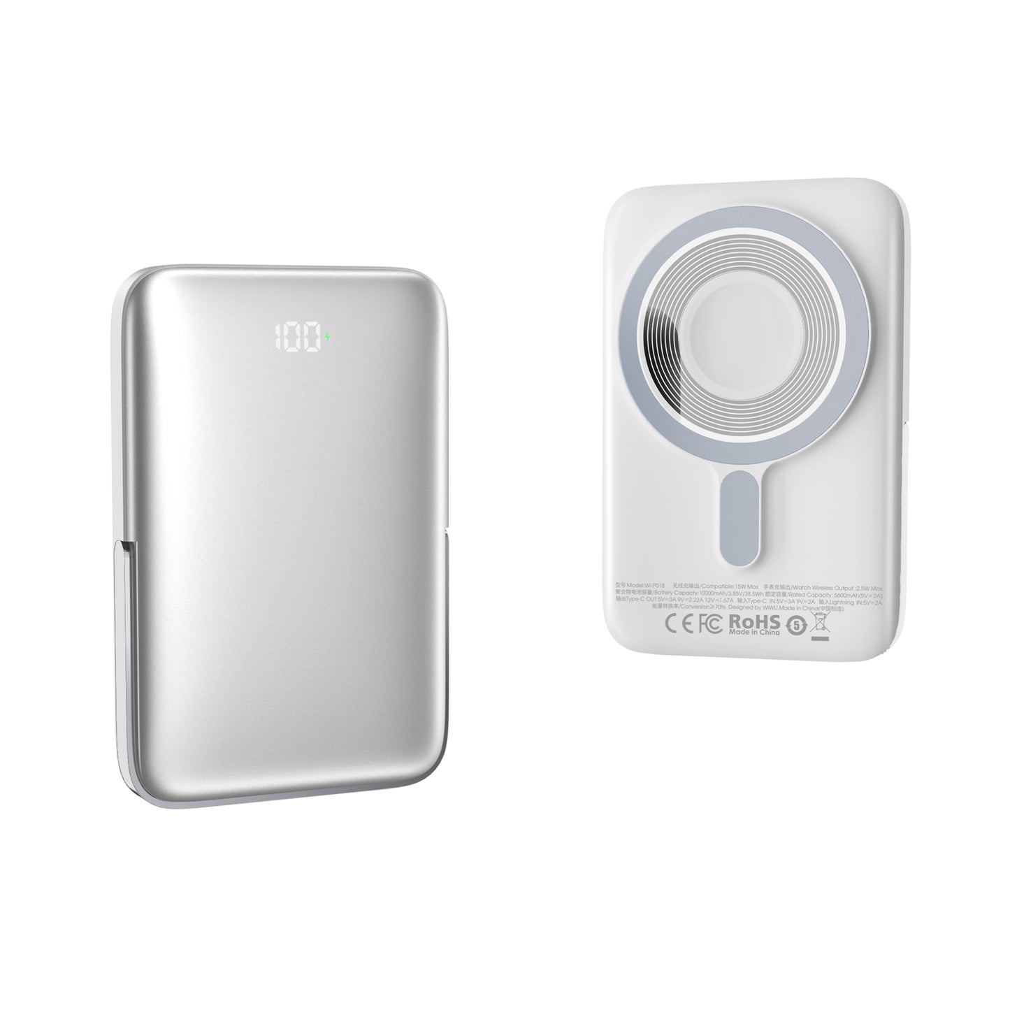 Wi-P018 Elite Power Bank - 10000mAh 3-in-1 Wireless Charging Power Bank