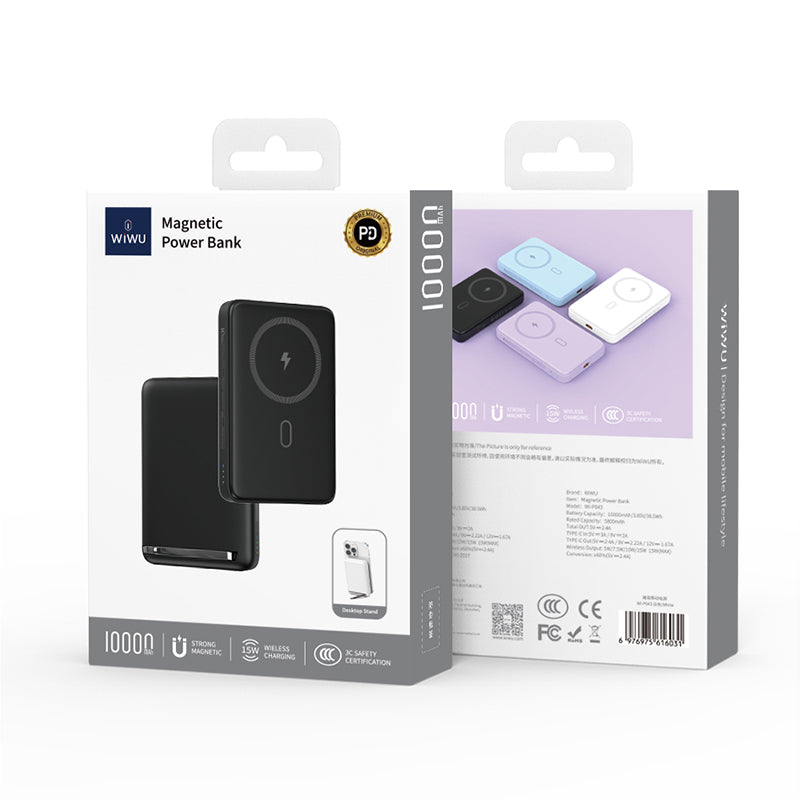 Wi-P043 10000mAh Power Bank - 15W Fast Wireless Charging