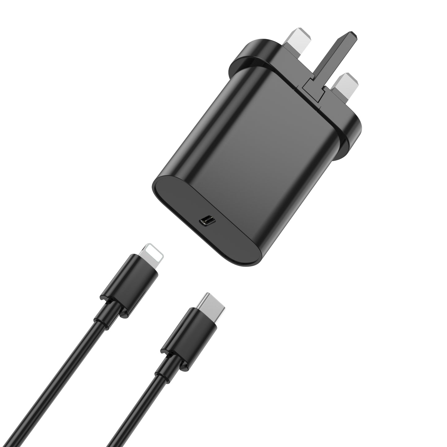 20W PD Charger + USB-C to Lightning Cable Set - Wi-U001 C-L (UK Plug)