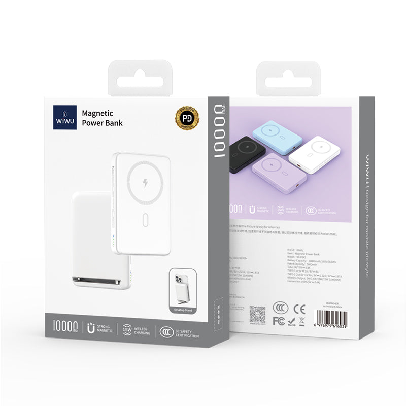 Wi-P043 10000mAh Power Bank - 15W Fast Wireless Charging