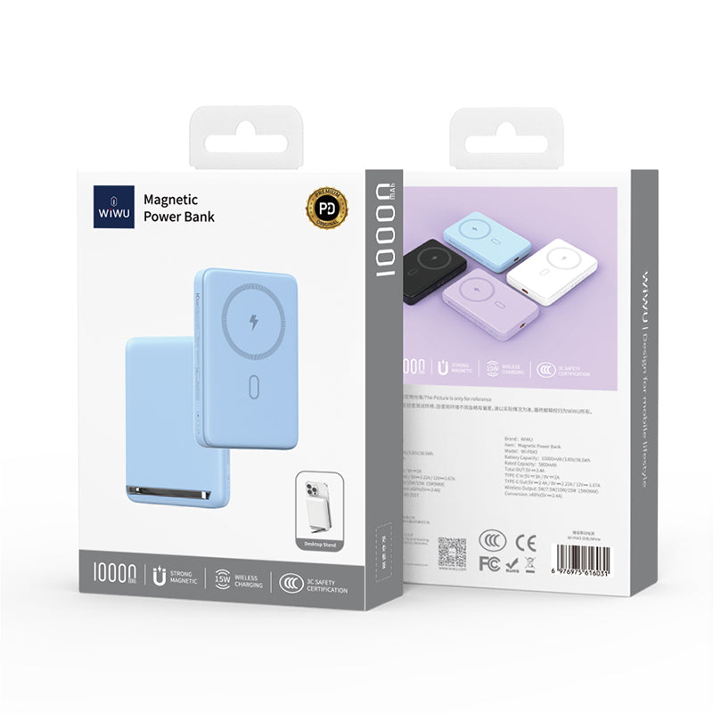 Wi-P043 10000mAh Power Bank - 15W Fast Wireless Charging