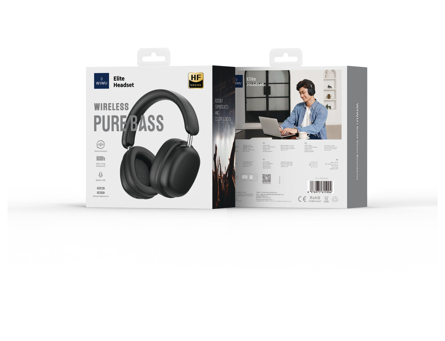 Wireless Pure Bass TD-05 - Bluetooth Headphones with 36-Hour Battery Life