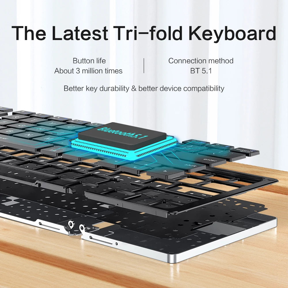 Folding Portable Wireless BT Keyboard