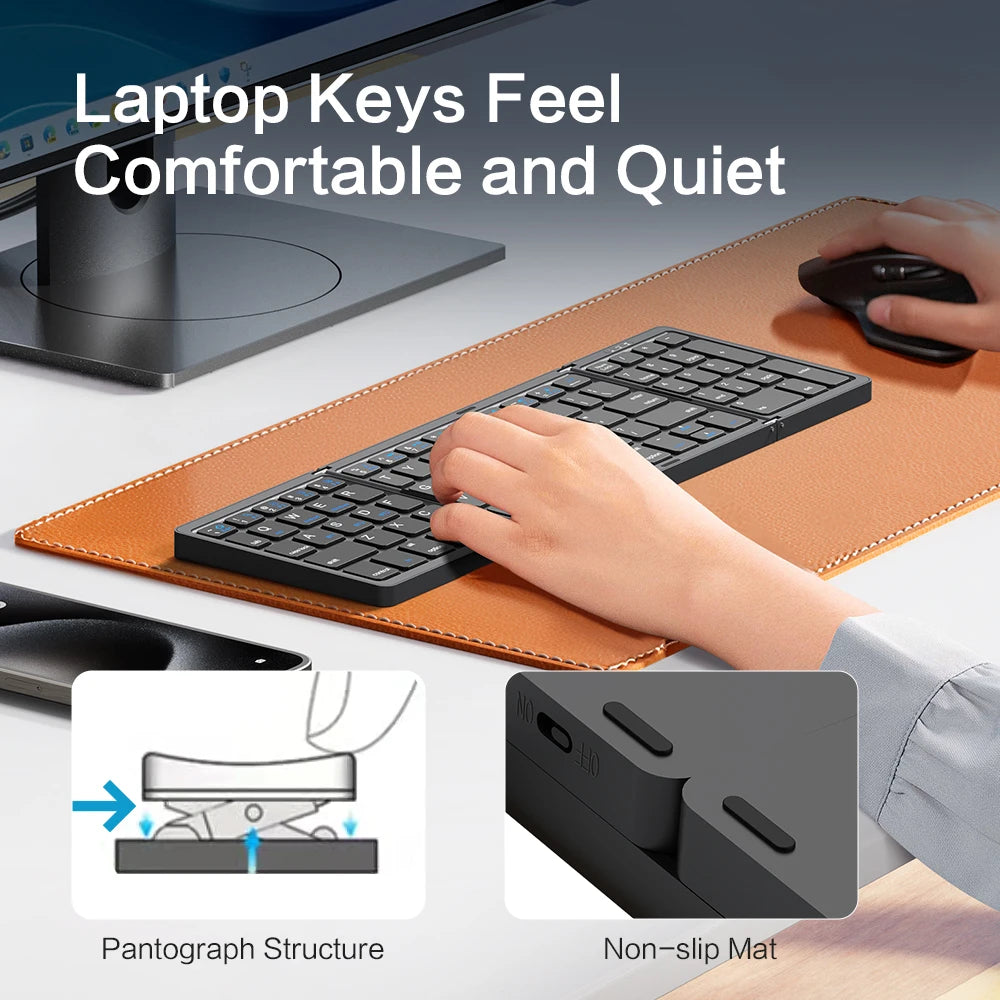 Folding Portable Wireless BT Keyboard