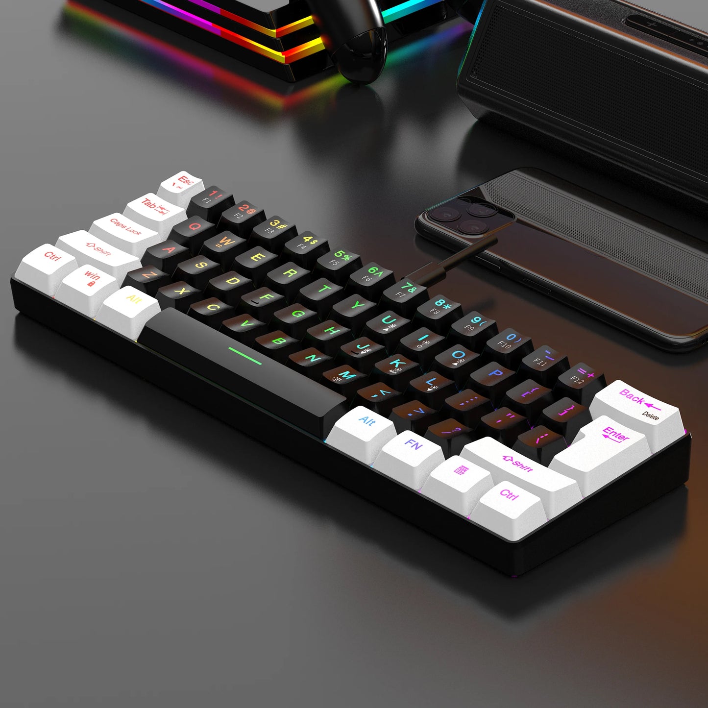 60% wired gaming keyboard