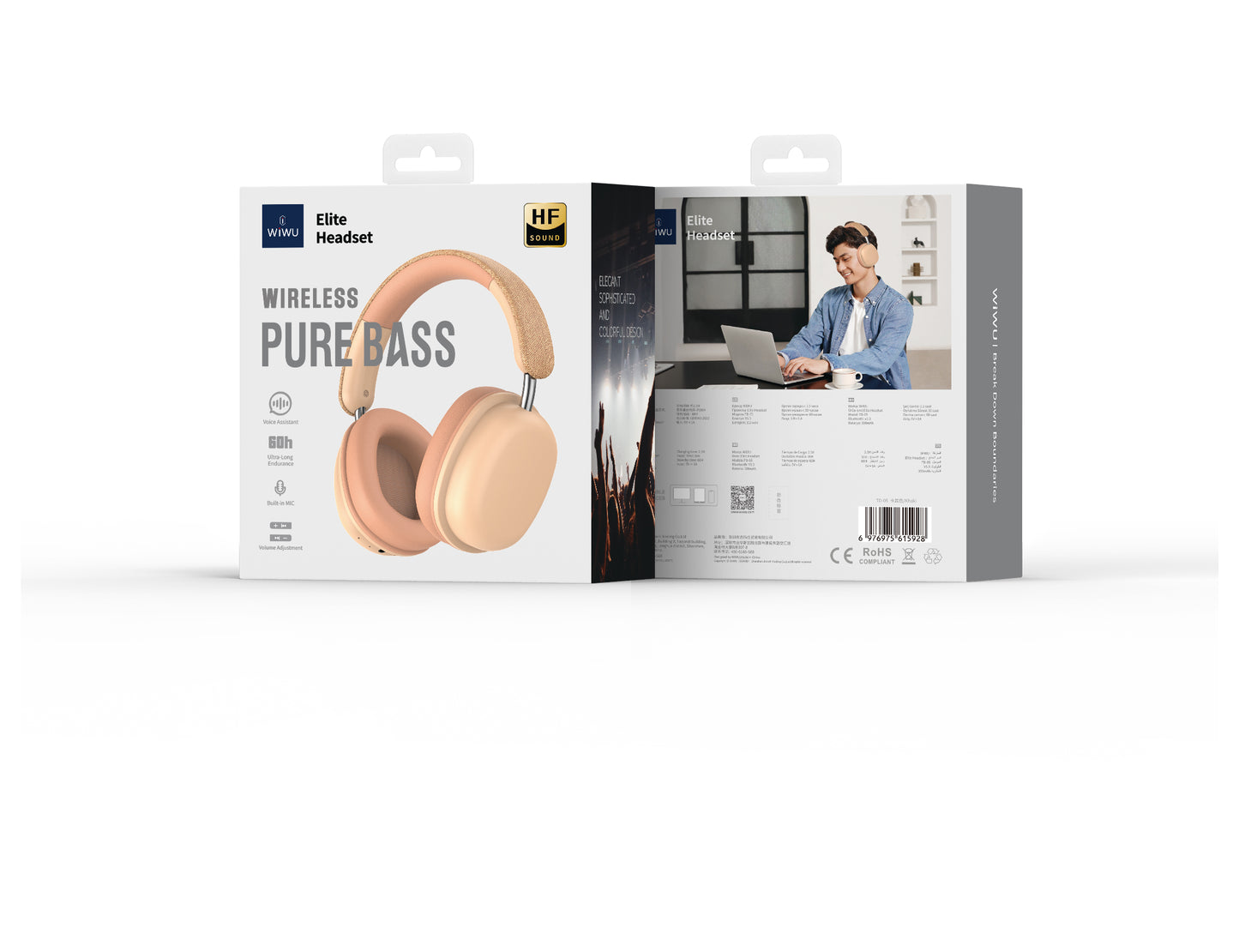 Wireless Pure Bass TD-05 - Bluetooth Headphones with 36-Hour Battery Life